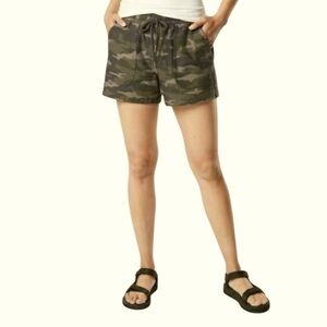 ATHLETA Farallon Camo Pull On Soft Cotton Athleisure Lounge Workout Shorts
